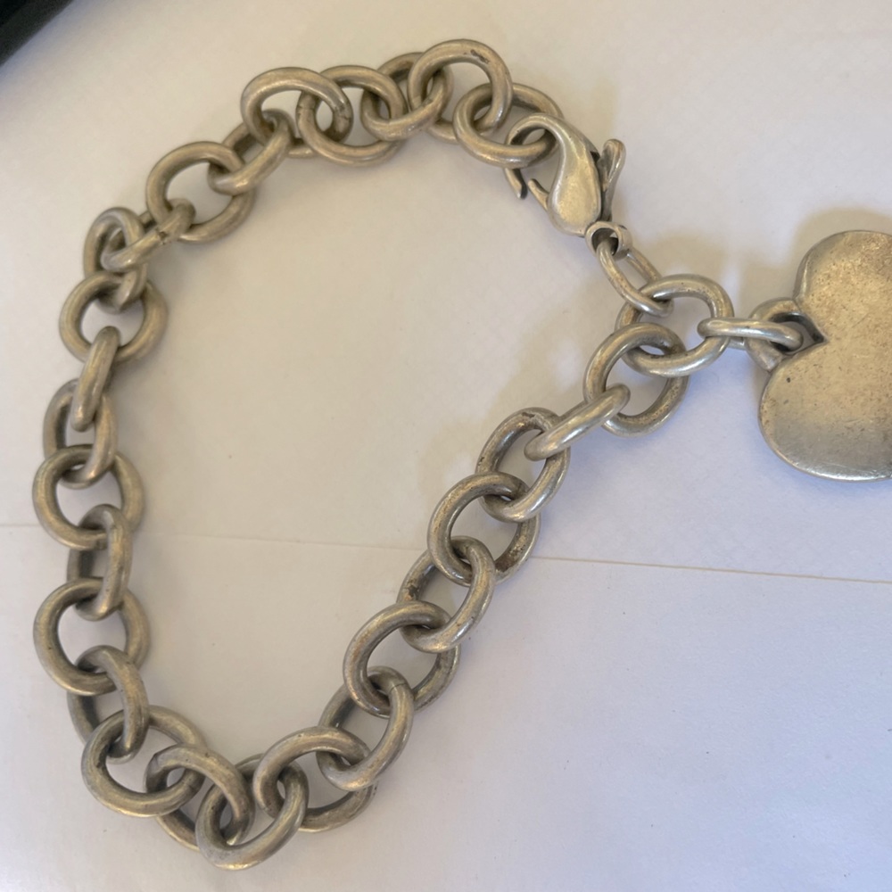 Retired JAMES AVERY Sterling Silver Charm Bracelet with solid sterling heart